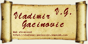 Vladimir Gaćinović vizit kartica